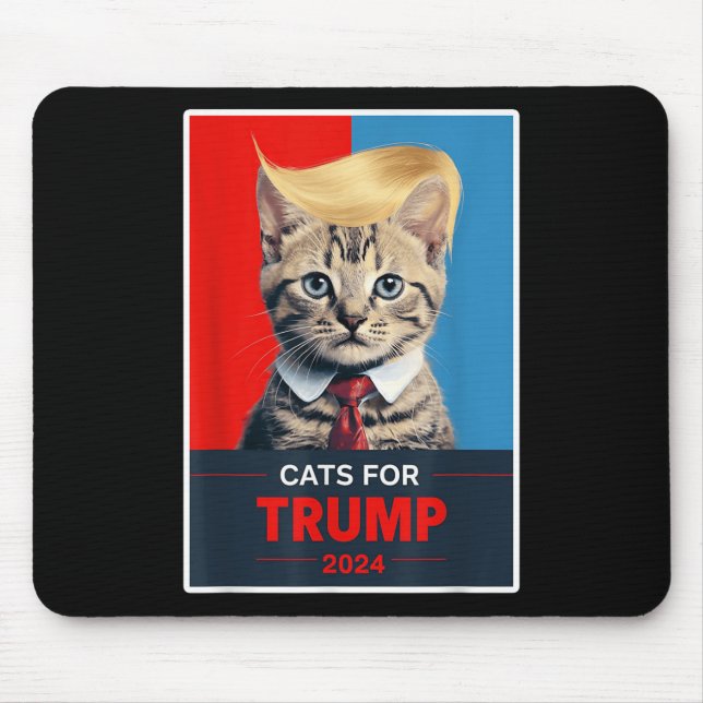 Cats For Trump 2024 Election _1  Mouse Mat (Front)