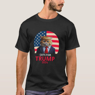 Cats For Trump 2024 Funny Tee For Vance Trump