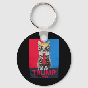 Cats For Trump 2024 Funny Tee For Vance Trump 2024 Key Ring