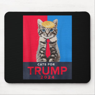 Cats For Trump 2024 Funny Tee For Vance Trump Mouse Mat