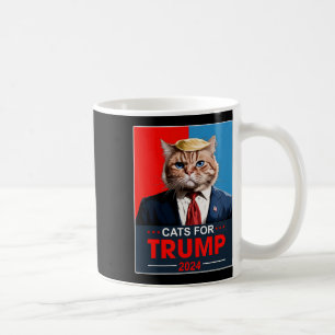 Cats For Trump 2024 Funny Vote For Trump Cats 2024 Coffee Mug