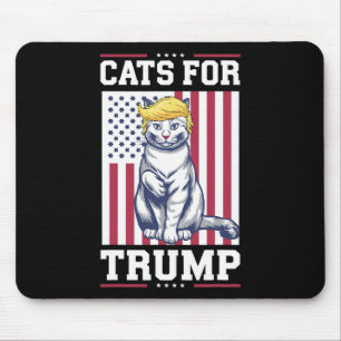 Cats For Trump 2024 Vote President Donald Trump Ca Mouse Mat