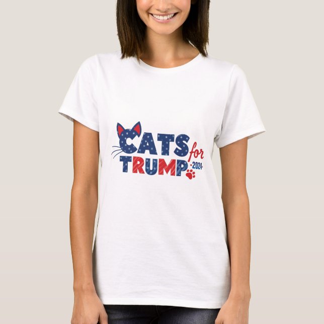 Cats for Trump paws design 2024 T-Shirt (Front)