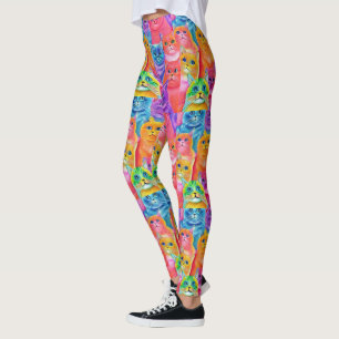 Cats Friends  Colourful Fun Leggings