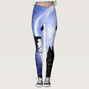 cats full moon leggings