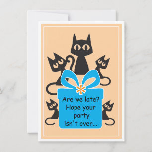 Cats! Fun Flat birthday card! Card