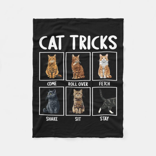 Cats Funny Cat Tricks  Fleece Blanket (Front)