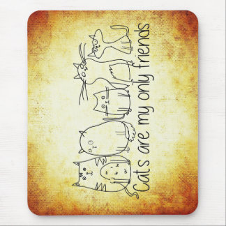 cats funny friends cartoon white brown mouse mat