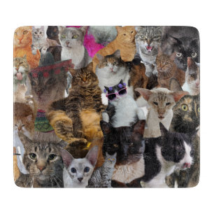 Cats Galore, Small Glass Cutting Board