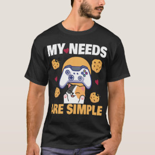 Cats Gaming Cookies Video Gamer Cat Gaming T-Shirt