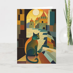 Cat's Gaze: Cubist Romances in North Africa Thank You Card
