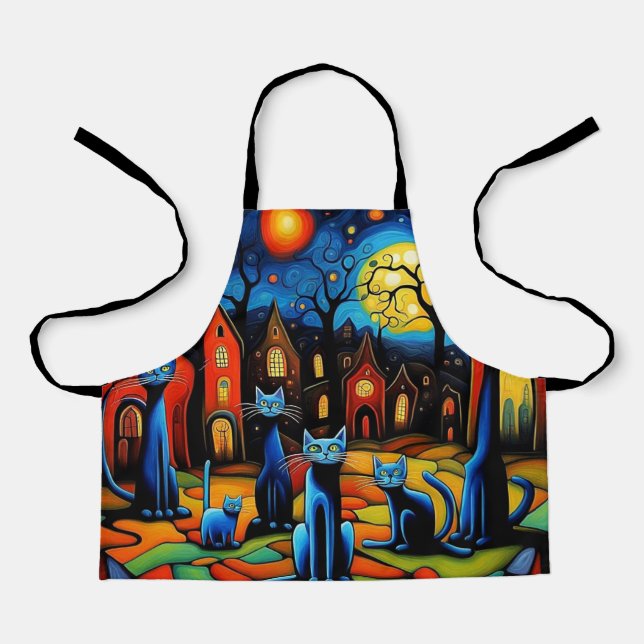 Cats gazing apron (Front)