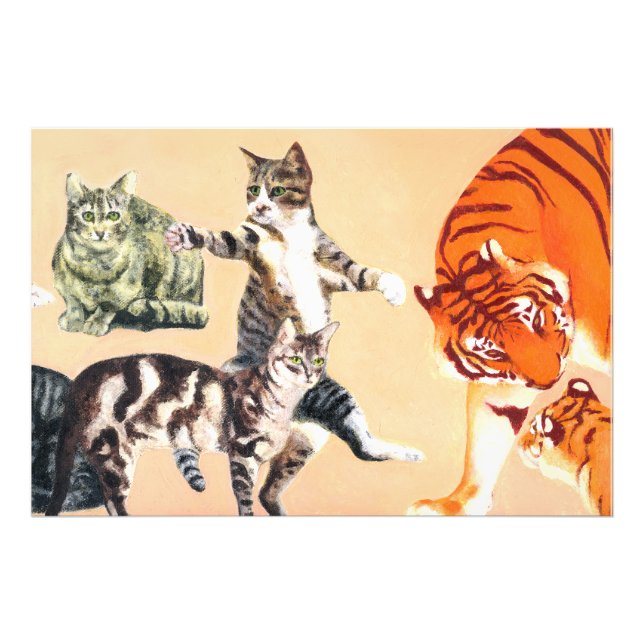 Cats Going to Play Photo Print (Front)