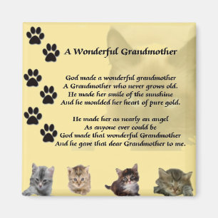 Cats Grandmother Poem Magnet