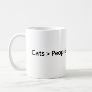 Cats greater than people coffee mug