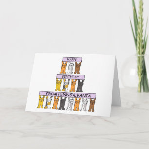 Cats Happy Birthday from Pennsylvania Card