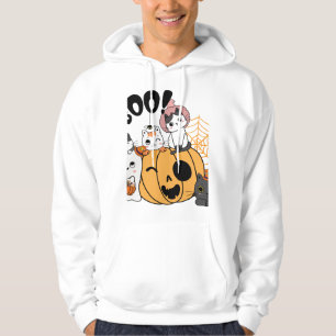 Cats Having Fun On Halloween Sticker Hoodie