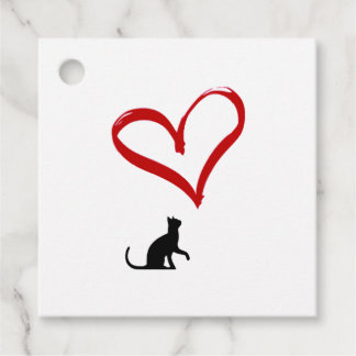 cats heart favour tags