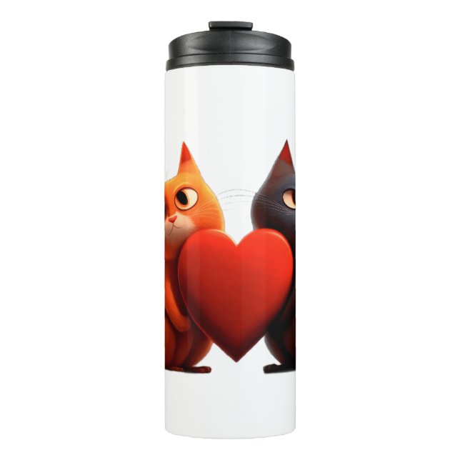 Cats, Heart,pet Thermal Tumbler (Front)