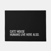 Cats house quote cat lady doormat