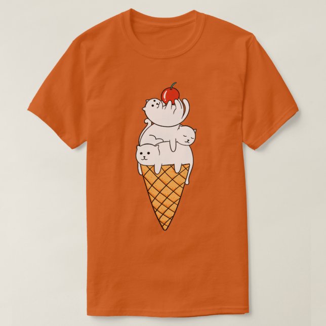 Cats Ice cream T-Shirt (Design Front)