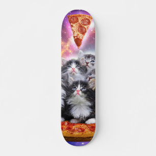 Cats Illuminatis and pizza Skateboard