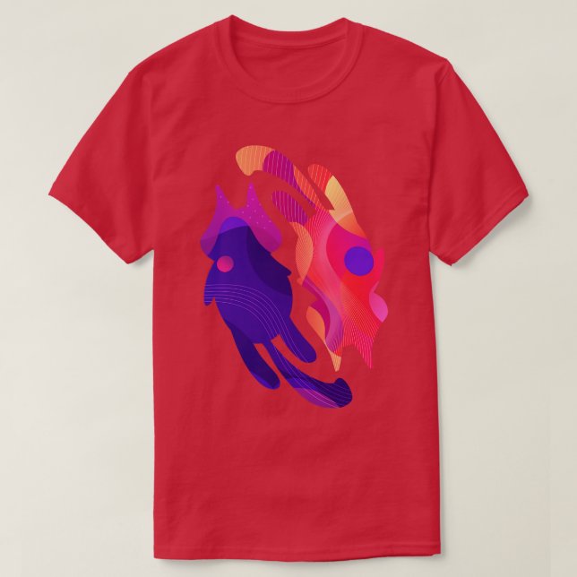 Cats Illustration T-Shirt (Design Front)