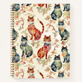 Cats in a Chinese Watercolor Pattern Journal