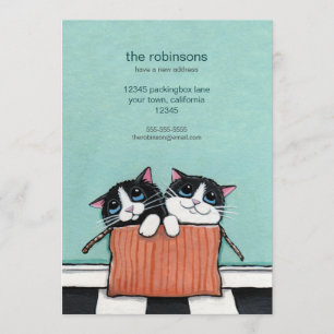 Cats in a Packing Box   New Home Announcement