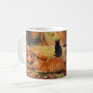 Cats in Autumn Coffee Mug