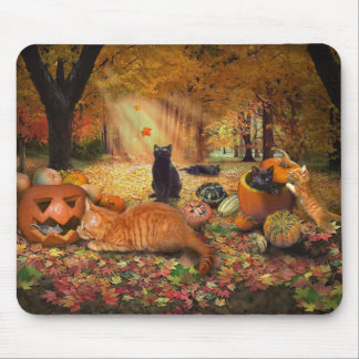 Cats in Autumn Mouse Mat
