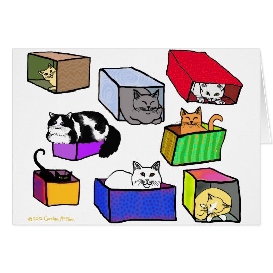 Cats in Boxes Card