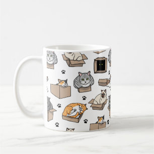 Cats in Boxes, If I Fit I Sit  Coffee Mug