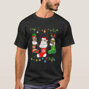 Cats In Christmas Sock Funny Pyjamas Family Cat Lo T-Shirt