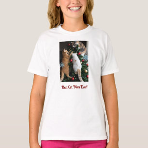Cats In Christmas Tree Customize T-Shirt