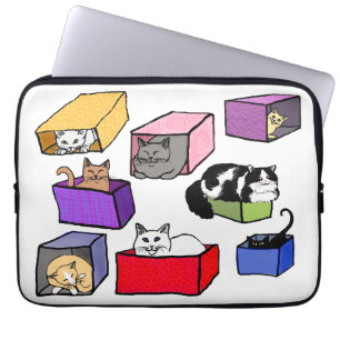 Cats in Colourful Boxes Laptop Sleeve