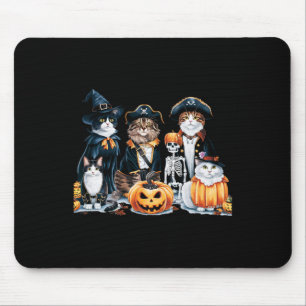 Cats In Costumes Fall Season Halloween Fun Cat Tee Mouse Mat