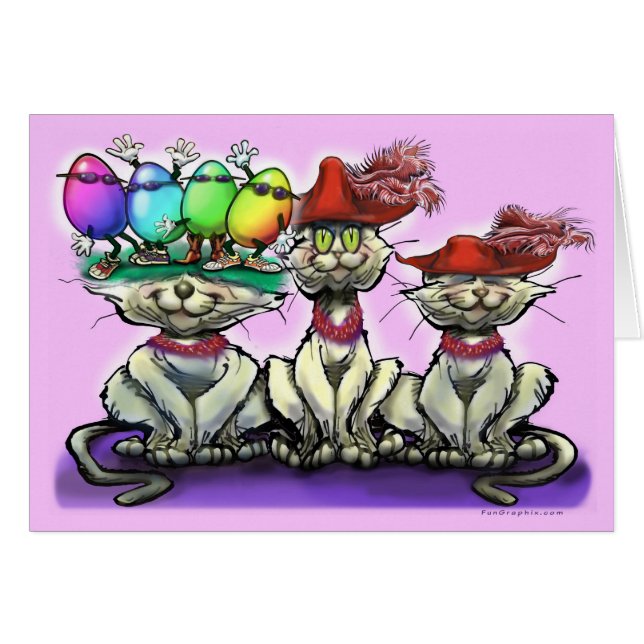 Cats in Easter Hats (Front Horizontal)