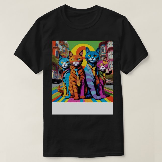 Cats in Haight Ashbury San Francisco during The Su T-Shirt (Design Front)