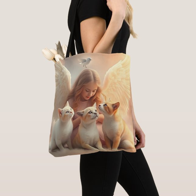 Cats in Heaven Tote Bag (Close Up)