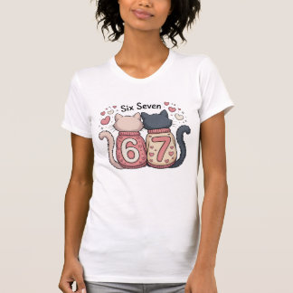 Cats in Love 6 7 Trendy Six Seven T-Shirt