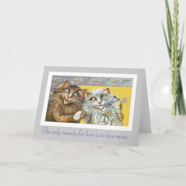 Cats in Love and Thoreau Quote Card (Front)