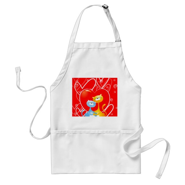Cats in love, apron (Front)