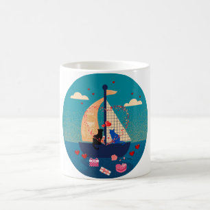 Cats in love cup