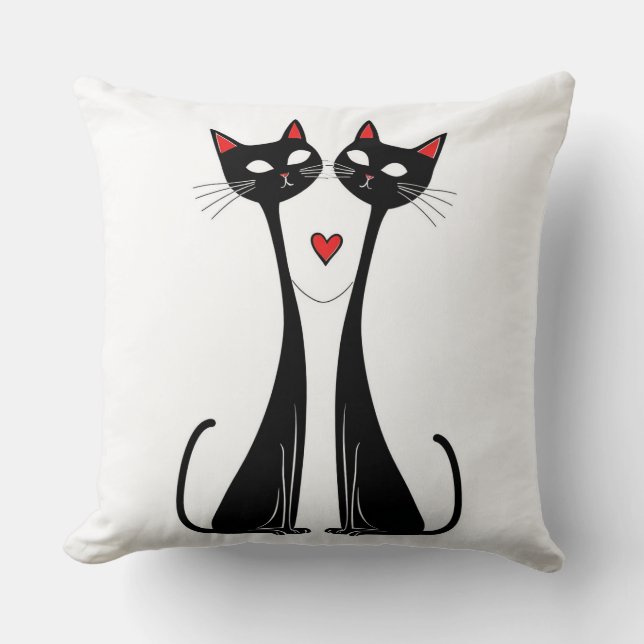 Cats in Love Cushion (Front)