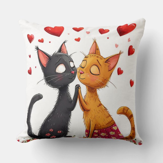 Cats in Love Cushion (Front)