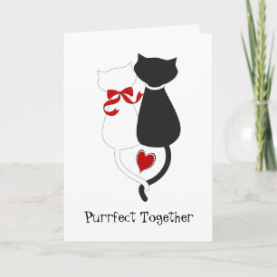 Cats in Love Cute Valentine's Day Holiday Card