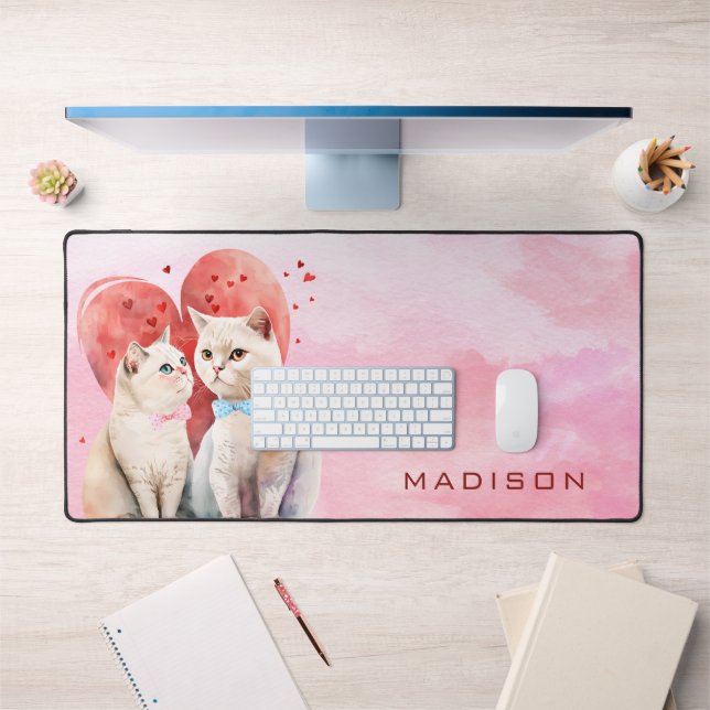 Cats in Love Desk Mat (Office 1)