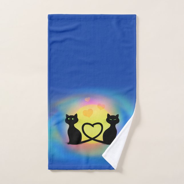 Cats in Love Hand Towel  (Hand Towel)