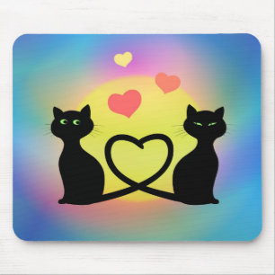 Cats In Love Mouse Mat